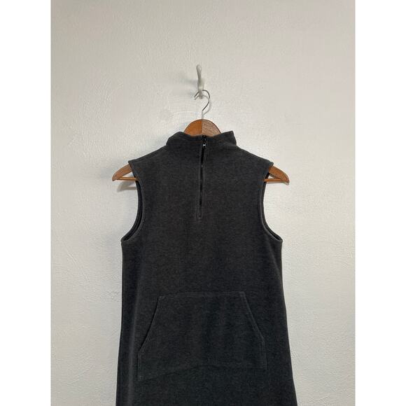 Cynthia Steffe Fleece Dress M Grey 1/4 Zip Kangaroo Pocket Sporty Athletic - Picture 5 of 12